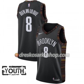 Dječji NBA Dres Brooklyn Nets Spencer Dinwiddie 8 Nike 2018-19 City Edition Crna Swingman